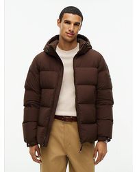 Tommy Hilfiger - Logo Patch Down Hooded Puffer Jacket - Lyst