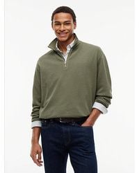 Tommy Hilfiger - Tommy Jeans Waffle Knit Relaxed Quarter Zip Sweatshirt - Lyst