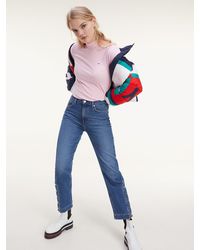 Tommy Hilfiger Harper High Rise Straight Enkellange Jeans - Blauw