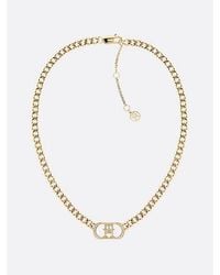 Tommy Hilfiger - Vergulde Ketting Met Th-Monogrambedel - Lyst