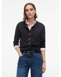 Tommy Hilfiger - Slim Tone Button Jersey Cardigan - Lyst