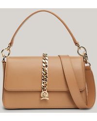 Tommy Hilfiger - Th Monogram Chain Leather Crossover Bag - Lyst