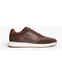 Tommy Hilfiger - Suede Mixed Texture Trainers - Lyst