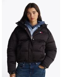 Tommy Hilfiger - Giubbino Imbottito Con Cappuccio E Logo - Lyst
