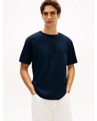 Tommy Hilfiger - Flag Embroidery Jersey Relaxed T-Shirt - Lyst