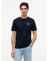 Tommy Hilfiger - Wavy Flag Back Graphic Jersey T-Shirt - Lyst