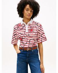 Tommy Hilfiger - Relaxed Fit Floral Print Polo Shirt - Lyst