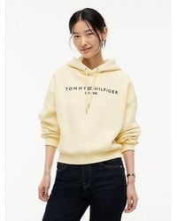 Tommy Hilfiger - Logo Fleece Relaxed Drawstring Hoody - Lyst