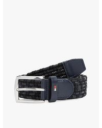 Tommy Hilfiger - Cinturón Tejido Con Hebilla Rectangular - Lyst