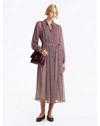Tommy Hilfiger - Vestido Largo De Corte Evasé Con Pinzas - Lyst