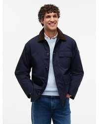 Tommy Hilfiger - Corduroy Collar Padded Ripstop Barn Jacket - Lyst