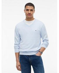 Tommy Hilfiger - Flag Embroidery V Neck Jumper - Lyst