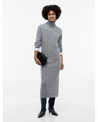 Tommy Hilfiger - Pure Wool Cable Roll Neck Jumper Dress - Lyst
