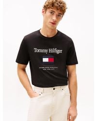 Tommy Hilfiger - Logo Embroidery Crew Neck T-Shirt - Lyst