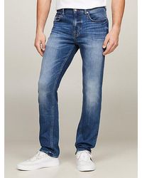 Tommy Hilfiger - Denton Fitted Straight Jeans Met Fading - Lyst