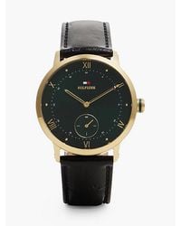 Tommy Hilfiger - Dial Leather Strap Watch - Lyst