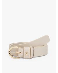 Tommy Hilfiger - Essential Th Monogram Leather Belt - Lyst