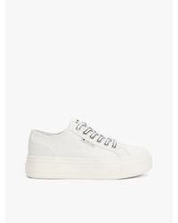 Tommy Hilfiger - Zapatillas De Piel Con Plataforma - Lyst