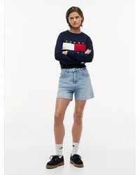 Tommy Hilfiger - Mom Whiskered Denim Shorts - Lyst
