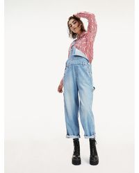 Tommy Hilfiger Stonewashed Tuinbroek - Blauw