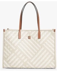 Tommy Hilfiger - City Th Monogram Woven Tote Bag - Lyst