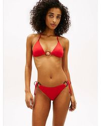 Tommy Hilfiger - Halterneck Ring Triangle Bikini Top - Lyst