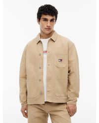 Tommy Hilfiger - Oversized Fit Textured Canvas Overshirt - Lyst