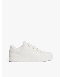Tommy Hilfiger - Leren Sneaker Met Cupsole En Warme Voering - Lyst