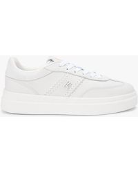 Tommy Hilfiger - Leather Th Monogram Court Trainers - Lyst