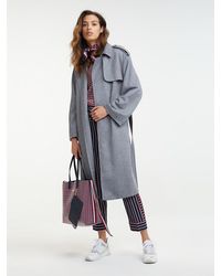 Tommy Hilfiger Th Flex Oversized Trenchcoat - Grijs