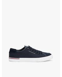 Tommy Hilfiger - Sneaker Met Contrasterende Texturen En Logo - Lyst