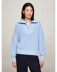 Tommy Hilfiger - Relaxed Fit Pullover mit Perlfangmuster - Lyst