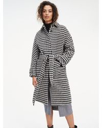 Tommy Hilfiger Pied-de-poule Jas Van Wolmix - Zwart