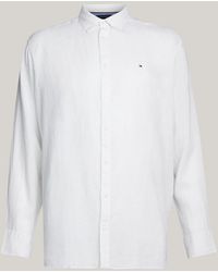 Tommy Hilfiger - Plus Pigment Dyed Linen Regular Fit Shirt - Lyst