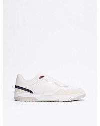 Tommy Hilfiger - Basketball-Sneaker Aus Leder Mit Strukturmix - Lyst