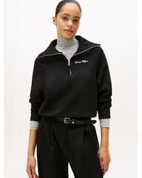 Tommy Hilfiger - Interlock Knit Fleece Quarter-zip Jumper - Lyst
