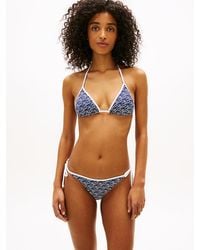 Tommy Hilfiger - Essential Print Side Tie Bikini Bottoms - Lyst