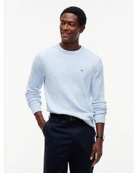 Tommy Hilfiger - Cable Knit Crew Neck Jumper - Lyst