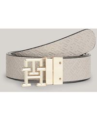 Tommy Hilfiger - Th Monogram Reversible Napa Leather Belt - Lyst