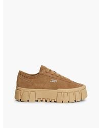 Tommy Hilfiger - Tommy Jeans Suede Logo Platform Trainers - Lyst