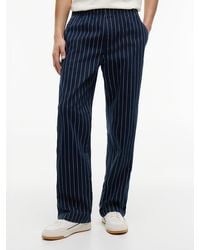 Tommy Hilfiger - Jaimie Relaxed Pinstripe Twill Trousers - Lyst