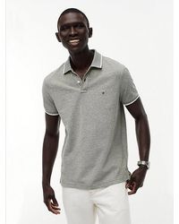 Tommy Hilfiger - Regular Fit Pique Polo Shirt With Linen - Lyst