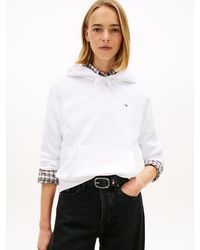 Tommy Hilfiger - Felpa Con Cappuccio E Bandierina Ricamata - Lyst