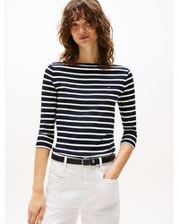 Tommy Hilfiger - Camiseta De Cuello Barco Y Corte Slim - Lyst