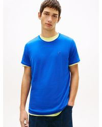 Tommy Hilfiger - Flag Embroidery Extra Slim Jersey T-Shirt - Lyst