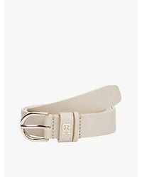 Tommy Hilfiger - Cinturón Essential De Piel Con Monograma Th - Lyst