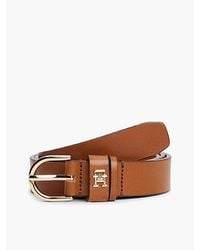 Tommy Hilfiger - Th Monogram Leather Belt - Lyst
