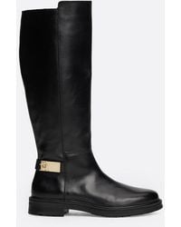 Tommy Hilfiger - Leather Ankle Strap High Boots - Lyst