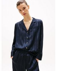 Tommy Hilfiger - Relaxed Fit Blouse Met Metallic Strepen - Lyst