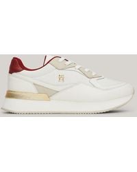 Tommy Hilfiger - Th Monogram Platform Leather Trainers - Lyst